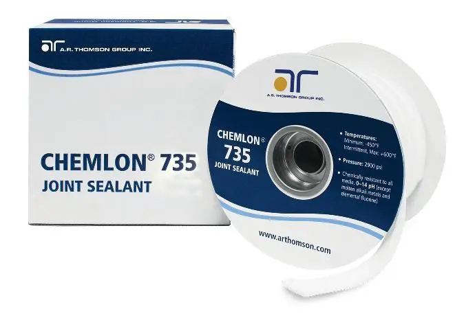 Chemlon 735 expanded PTFE joint sealant for irregular flange surfaces and chemical service