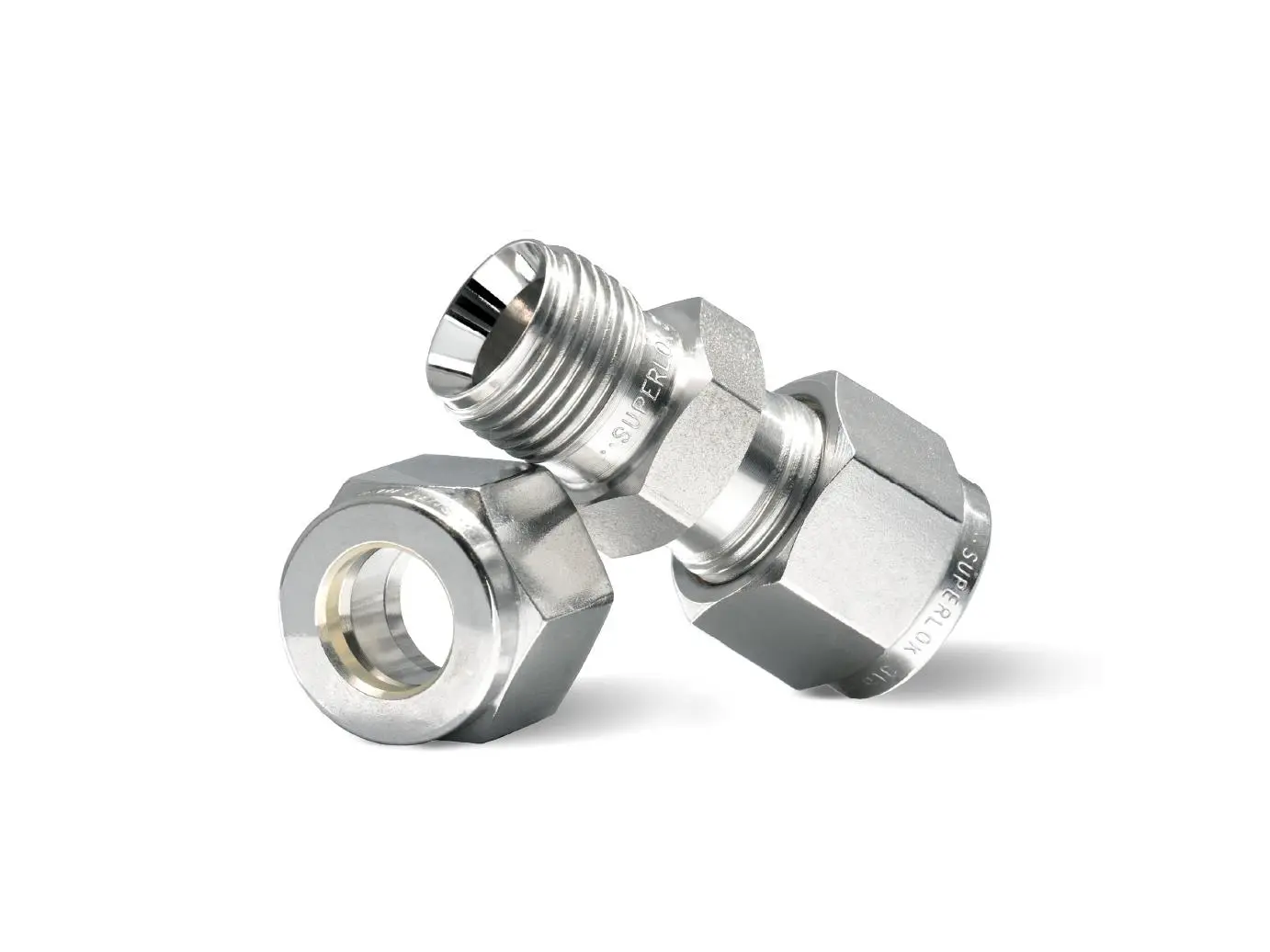 Superlok instrumentation valves and fittings for tube connections and fluid control systems