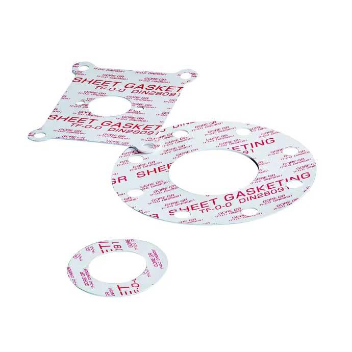 GORE GR expanded PTFE sheet gasketing for aggressive chemicals and irregular steel flanges