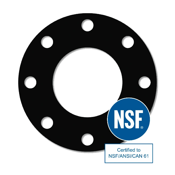 4500 EPDM NSF 61 certified gasket for drinking water and potable water systems